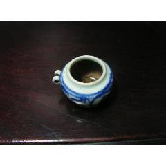 清乾隆青花山水亭台楼阁青花大赏盘（底座一起出售）_青花瓷_东收西藏阁