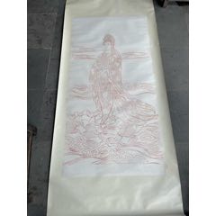 良宽，木版水印名品复制书法茶挂《良宽诗》国画书法古玩字画装饰挂画
