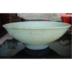 元末明初龙泉窑印花小盘一对_青瓷/秘色瓷_悠缘阁【7788旧书网】