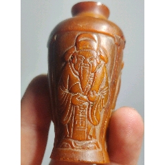仙人对弈漆雕或者松脂料雕刻鼻烟壶一个_旧鼻烟壶_古韵收藏交流【7788