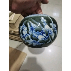 明代嘉靖年制铭文青花砚_青花瓷_八大锤【7788旧书网】