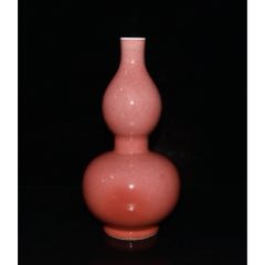 红釉鹿头尊-红釉瓷-7788铜器收藏