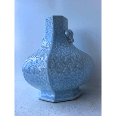 光绪庆余堂制款记）霁蓝釉瓷器大碗一只，全品_蓝釉瓷_品味阁【7788旧书网】