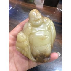 石卿款田黄石山水人物原石摆_寿山石_南缘阁【7788红宝书】
