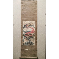 古玩字画收藏古董书画收藏精品老书画包邮_山水国画原作_花梨紫檀宫