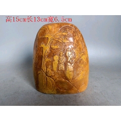 珍品庚寅年篆刻家【玉璇】刻石，寿山石田黄石雕刻【观音】摆件