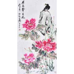 水墨画花鸟画写意画小品画老鹰画动物画三尺中堂画，墨道山人画_花鸟
