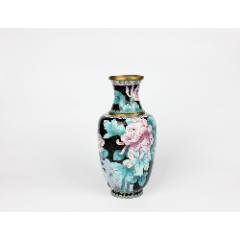 73黑底花卉景泰蓝盒-景泰蓝/珐琅-7788红宝书