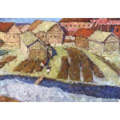 手绘布面油画《林彪侧面肖像》_油画原画_老虎头古玩店铺【7788红宝书】