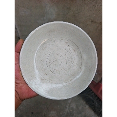 宋代土定剔花双鱼浅盘完整氧化痕迹明显尺寸见图-碗/盘/碟-7788挂钟收藏