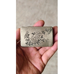 清代京都庆祥自造云白铜墨盒行不悮雕刻诗文文字书法纯铜老墨盒铜墨盒_