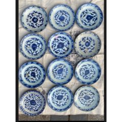 清代嘉庆青花缠枝花卉纹大盘_青花瓷_御泓轩古玩玉器【7788旧书网】