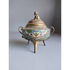 日本传统工艺｜七宝烧｜铜胎烧珐琅｜托盘茶盘｜个人闲置｜瑕疵品_其他