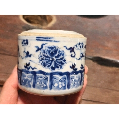 明晚期青花缠枝花卉大碗_青花瓷_惜古轩【7788旧书网】