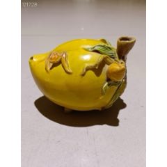 晚明青花蓝釉钱纹八方印花文房水滴_水盂/砚滴_扬古轩古玩交流会所