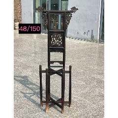 老黄花梨家具古董老木器清代海黄插屏风多宝阁博古架明清老家具_木架