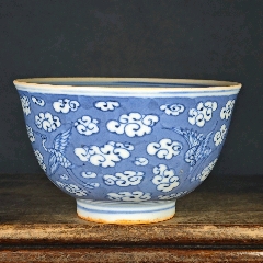 清康熙青花斗笠碗_青花瓷_复真文玩商店【7788旧书网】