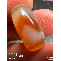 藏传满朱砂双线九眼象雄天珠49*13.7毫米_天珠_珠颜不改【7788旧书网】