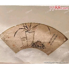 张大千（款），大幅泼墨中堂画《荷花图》国画书法古玩字画装饰挂画。纸