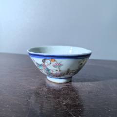 盖碗青花山水品牌及商品- NL990 青花山水博古詩紋盖盒・木盖