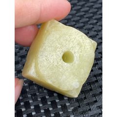 天然岫玉水墨八卦黑白色圆条手镯口径57cm，瑕疵特卖_岫岩玉_回音阁