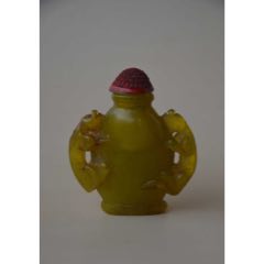 白铜镶景泰蓝掐丝嵌锆石红宝石鼻烟壶摆件（焕）_旧鼻烟壶_鄂中收藏