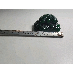 吴兆傑款寿山石瑞兽钮老印章，印文:昨夜西风凋碧树。独上高楼，望尽