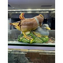 旧藏宋钧窑茄皮紫釉出戟尊！尺寸高26宽17价750_旧陶器_小张古典家具