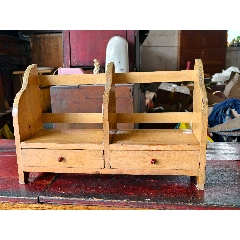 老黄花梨家具古董老木器清代海黄插屏风多宝阁博古架明清老家具_木架