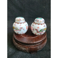 四川工艺竹制品/竹丝瓷瓶一对_旧瓷器_怀旧时光古玩店【7788红宝书】