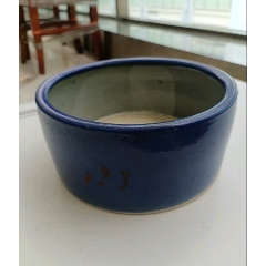 旧蔵 洒藍釉 水盂 小壺 文房具 筆洗 書道具青釉陶磁器古玩置物 CL0461