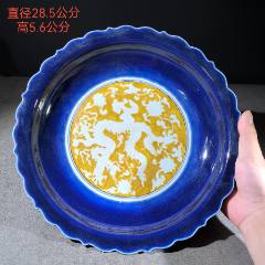 霁蓝釉笔同_蓝釉瓷_明清古玩糖糖【7788红宝书】