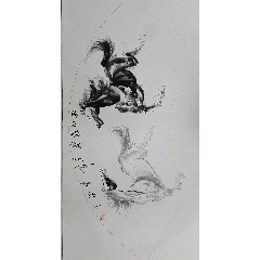 八大山人纸本立轴（猫戏双鱼图）_花鸟国画原作_古韵文房馆【7788旧书网】