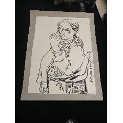 八十年代左右钢笔山水素描速写画稿原稿等9张合售_素描/速写_东林书屋