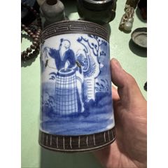 清代青花油灯_青花瓷_镇江古玩【7788旧书网】