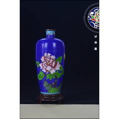 工芸品 『清・銅製・景泰藍・琺瑯彩・七寶燒・花卉紋・高杯・酒杯・酒