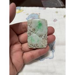 清代镂空雕鸳鸯翡翠玉挂件_翡翠/缅甸玉_顺应时代【7788旧书网】