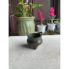 哥窑开片金丝铁线双耳香炉_香炉/香器_鄂中收藏【7788旧书网】