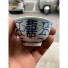 清代.成化款豆青釉青花山水人物葵口瓷盘-青花瓷-7788旧书网