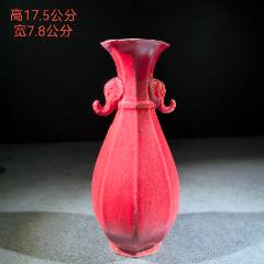 民国仿大清乾隆年制款红釉大瓶_红釉瓷_凤坤古玩【7788旧书网】