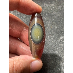 藏传爆老百年HY老天珠_天珠_天水如冰色【7788红宝书】