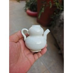 宋代定窑白釉文房砚滴水注釉水极佳完整尺寸见图-水盂/砚滴-7788红宝书