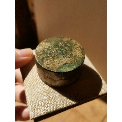 清代恒祥底款茫父刻花铜墨盒，_墨盒/墨床_平步青云【7788旧书网】