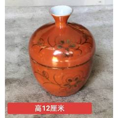 清仿雍正珊瑚红描金万寿无疆小碗_红釉瓷_大秦典藏【7788旧书网】