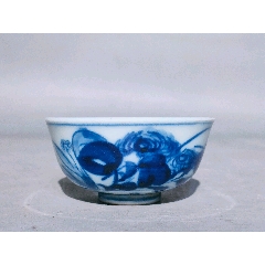 清康熙青花斗笠碗_青花瓷_复真文玩商店【7788旧书网】