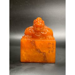 中国古美術【旧蔵 寿山 桃花凍石 松鶴 印章】篆刻 印材 印鑑 書道具 文房置物 中国古美術【旧蔵 寿山 桃花凍石 松鶴 印章】篆刻 印材 印鑑 書道具 文