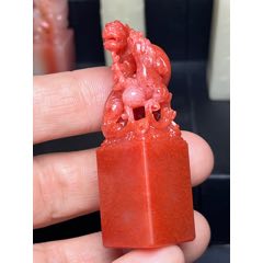 古玩收藏老寿山石田黄石龙珠摆件全手工制作浮雕古玩收藏_寿山石印_上下