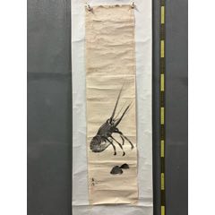 中国古美術・純手描き花鳥掛軸・水彩画・蒋延錫印款・書道品・絹本・肉筆・一物一图 若舟，九十年代工笔画花鸟中堂《喜鹊登梅图》国画书法古玩字画装饰挂画