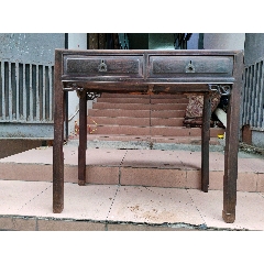 古董老黄花梨家具传世清代海南黄花梨独板平头案大条案明清家具_木桌/几