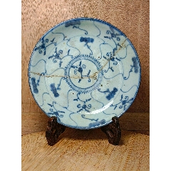 清中期青花囍字缠枝莲纹茶盖碗-青花瓷-7788红宝书